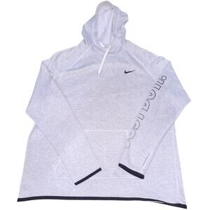 Nike Womens Hoodie XL Gray Purple Thumb Holes Hooded Pullover Swoosh Logo